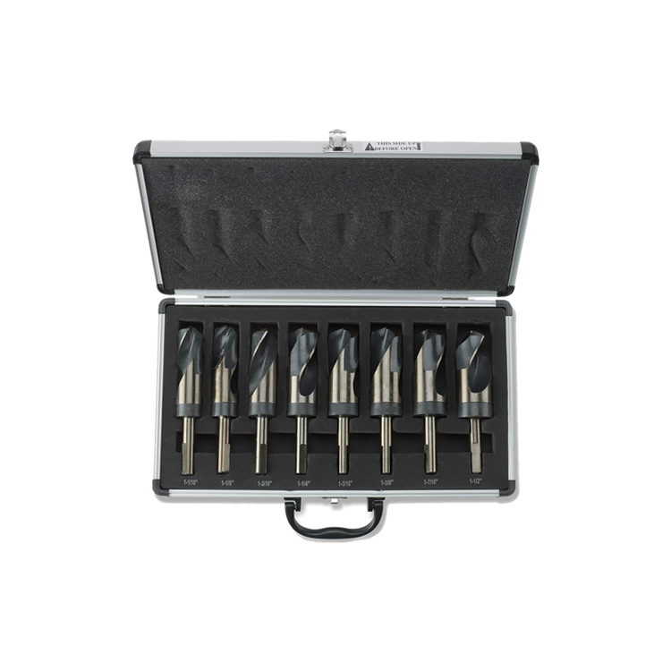 8Pcs Inch Black and Gold Silver and Deming Blacksmith HSS Drill Bit Set 