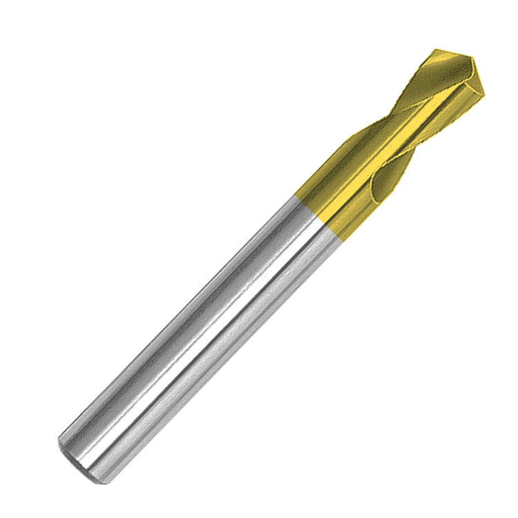 Tin-Coated HSS NC Centering Spot Drill for Small Spot Drilling