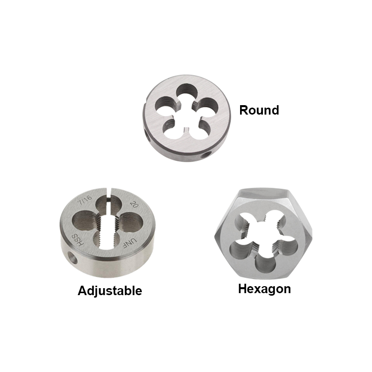 HSS Alloy Steel Hexagon Adjustable Round Dies for Steel Aluminium Pipe External Thread Cutting