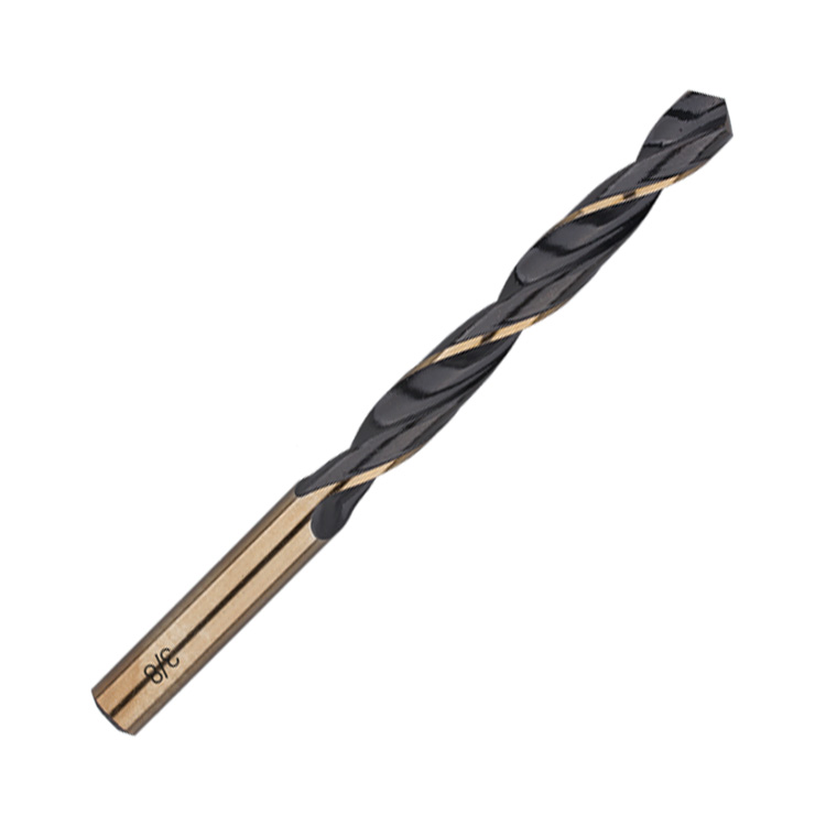 Black and Gold Finish Rolled Forged HSS Drill Bit for Metal