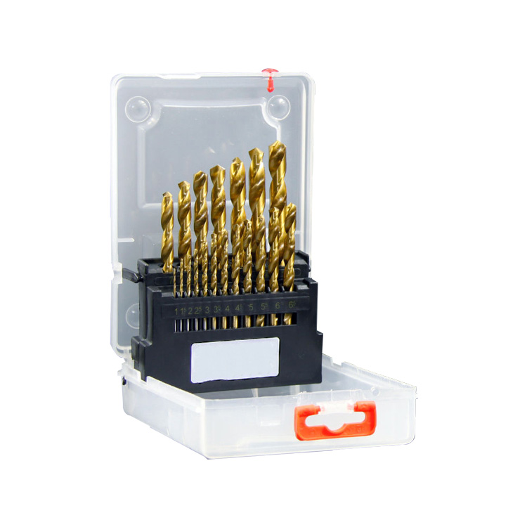 19 Pcs Metric DIN338 Polished HSS Drill Bit Sets for in Plastic Box