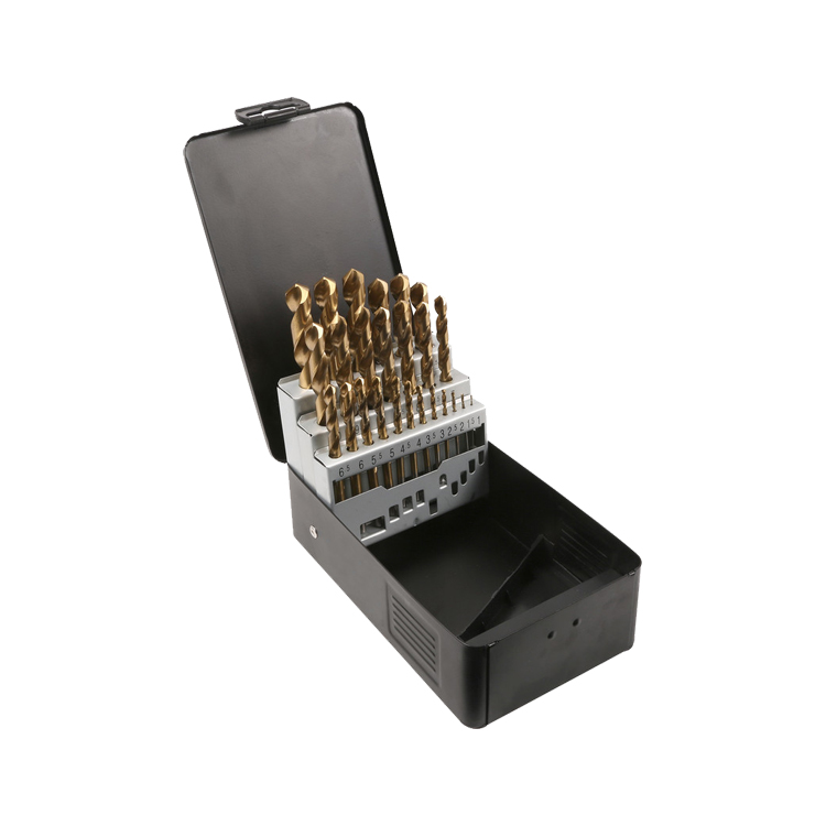 25Pcs Metric DIN338 M35 HSS Cobalt Drill Bit Set in Metal Box