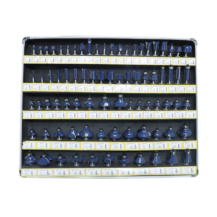 80Pcs High Quality 1/2 Inch Shank Tungsten Carbide Wood Router Cutter Bit Set for Woodworking