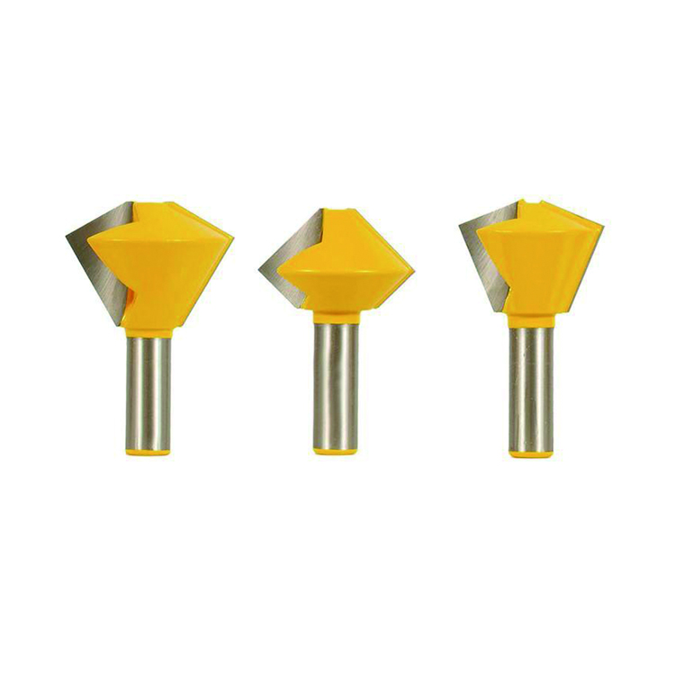 3Pcs  1/2 Inch Shank Tungsten Caebide  Bird's Mouth Wood  Router Bits Set  for Wood Working