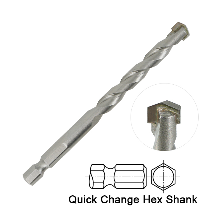 Impact Hex Shank Universal Multipurpose Masonry Drill Bit