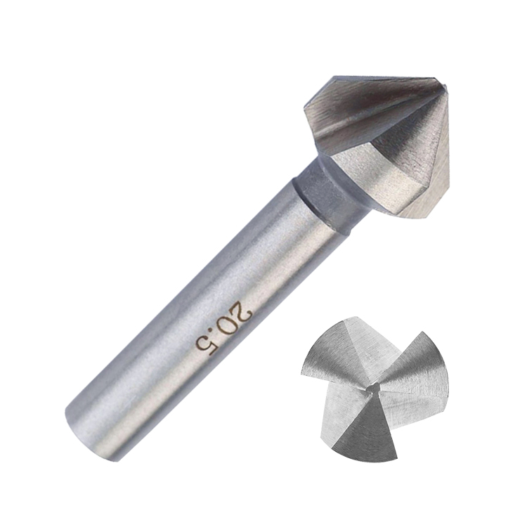 DIN335C 90 Degree 3 Flutes HSS Chamfer Countersink Drill Bit for Chamfering and Deburring