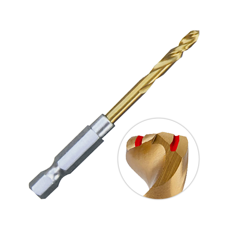 ChipBreaker Impact Hex Shank Variable Helix Chip Breaker HSS Drill Bit for Metal