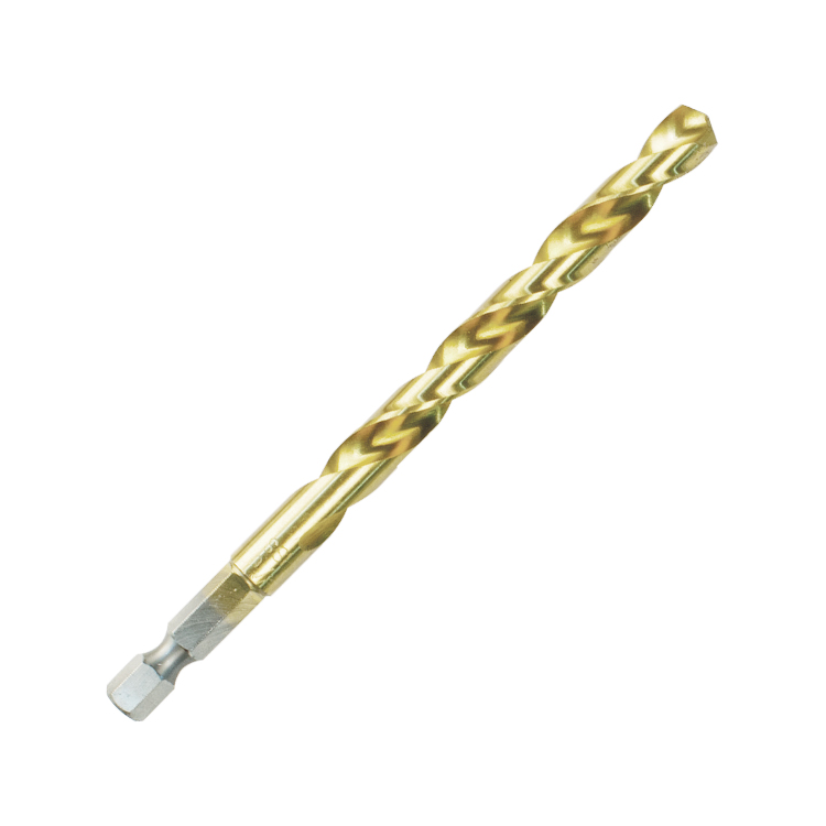 DIN338 Jobber Length Titanium HSS Impact Hex Shank Drill Bit 