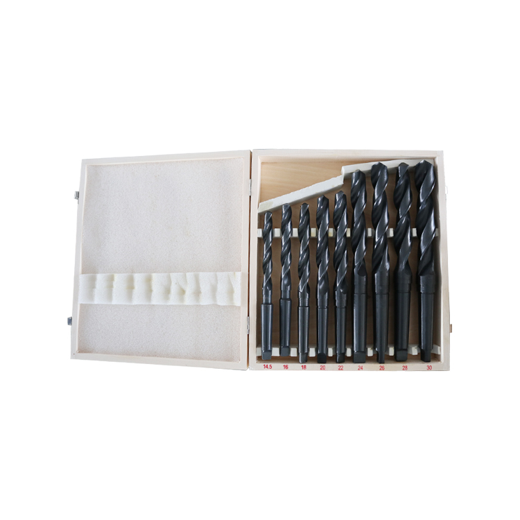 9 Pcs DIN345 Roll Forged HSS Morse Taper Shank Drill Bits Set 