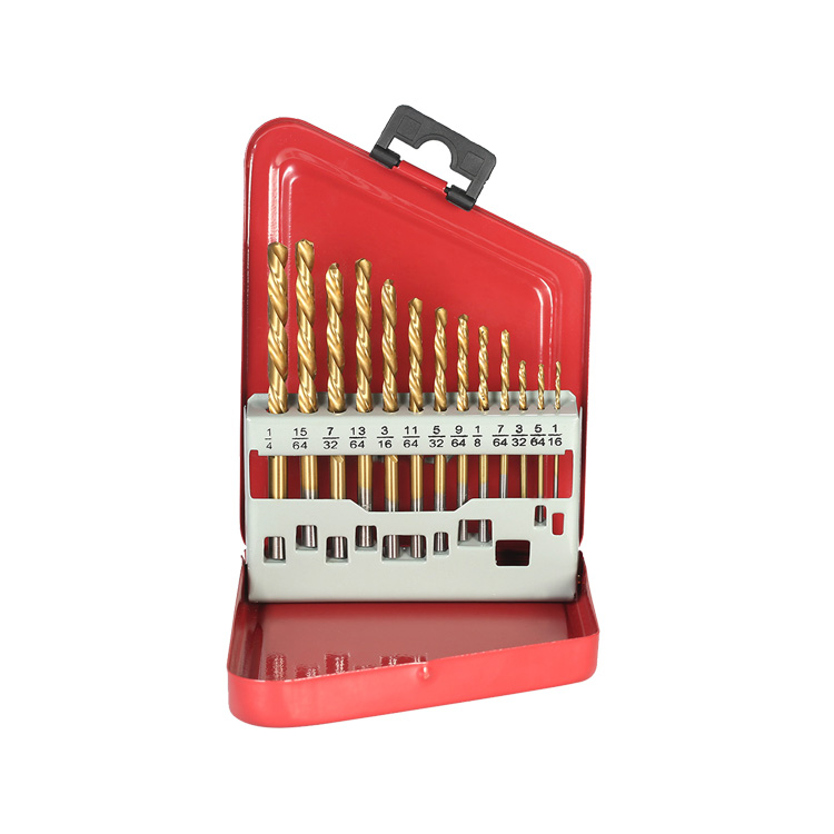 13Pcs HSS Left Hand Drill Bit for Metal Drilling 