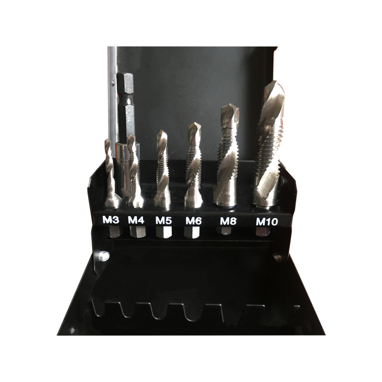 7Pcs Machine Use Metric M3 M10 HSS Combination Drill and Taps Set 