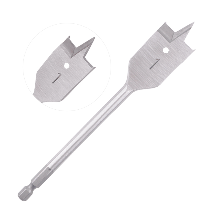 Tri-Point Paddle Flat Wood Spade Drill Bit for Wood Clean and Fast Drilling