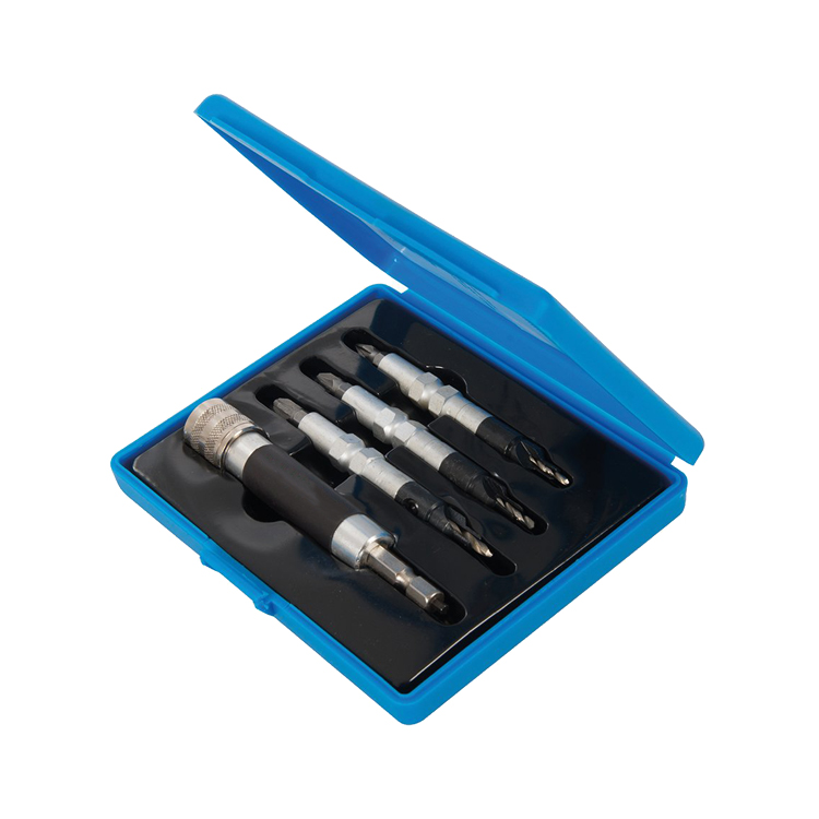 4Pcs Magnetic Quick Flip Driver Wood Countersink Drill Bits Screwdriver Bits Set in Double Blister