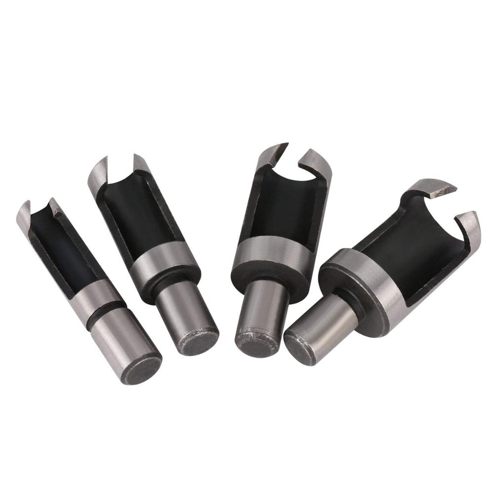 4 PCS Tube Type Wood Plug Cutter for Making Plug