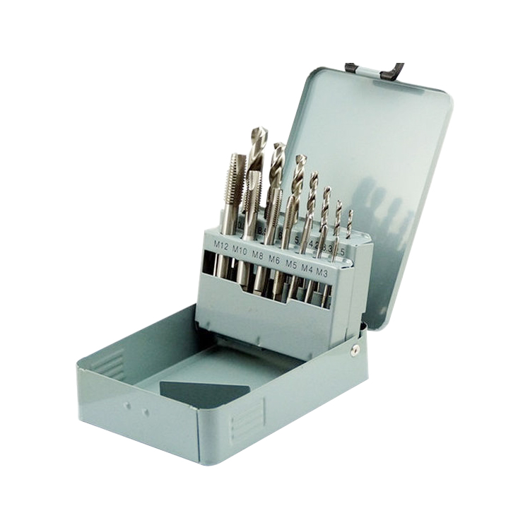 14Pcs Metric Hand Tap and Drill Bit Set