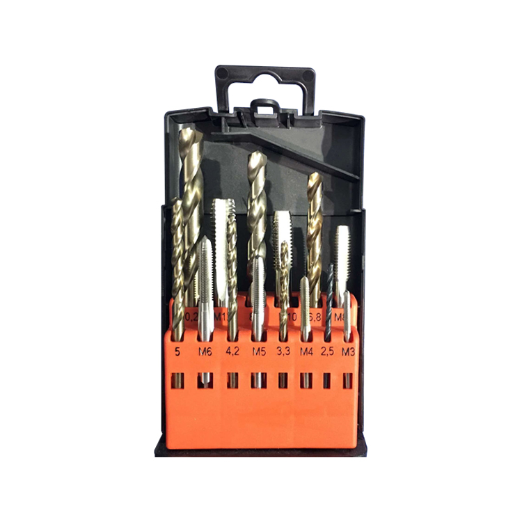 14Pcs Metric Hand Tap and Drill Bit Set