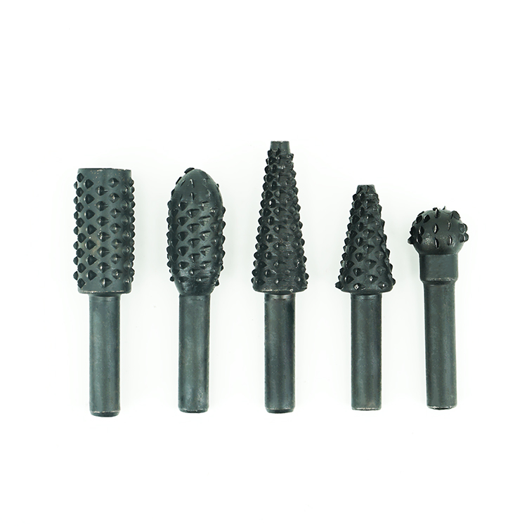 5pcs Carbon Steel Wood Rotary File Burr Set