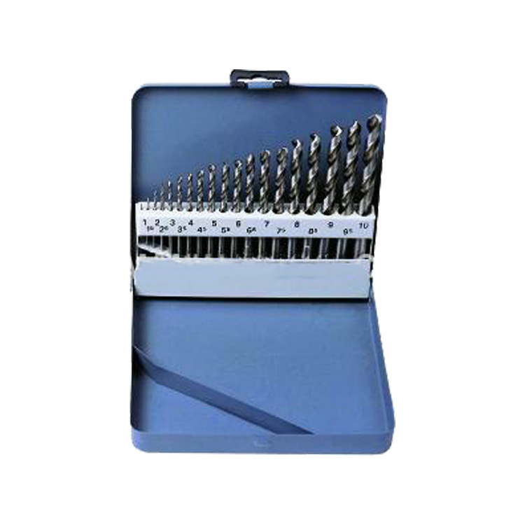 19 Pcs Metric DIN338 Fully Ground HSS Twist Drill Bits Set in Metal Box