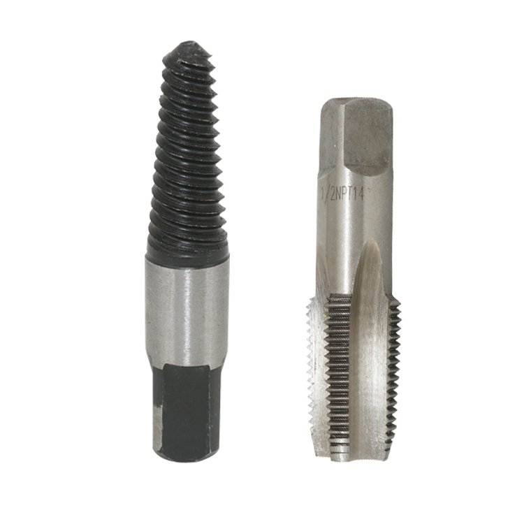 2Pcs Comnination 1/2＂ NPT14 Tap Damaged Screw Extractor Set 