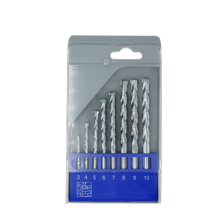 8Pcs Chrome Plated Carbide Tipped Masonry Drill Bit Set 