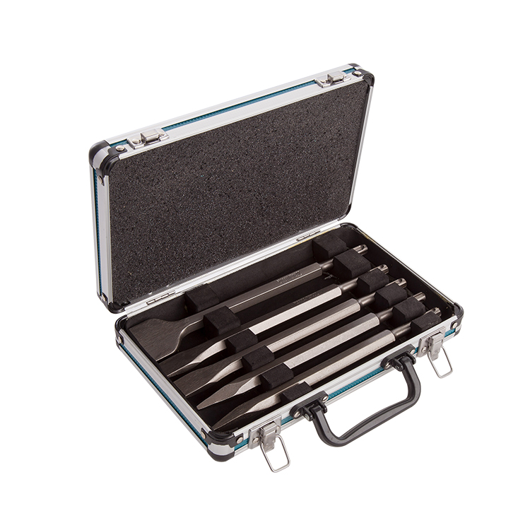 5Pcs SDS Plus Chisel Set in Aluminum Box