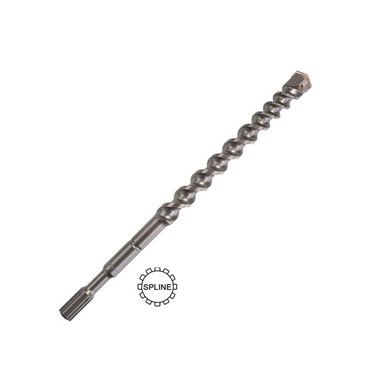 Carbide Cross Head Tip Spline Shank Hammer Drill Bit for Concrete Stone Mable Masonry Drilling