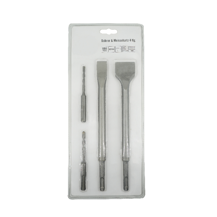 4Pcs SDS Plus Bohrer Set in PVC Double Blister