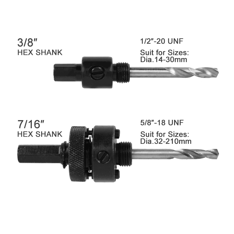 Hex Shank Mandrel Bi-metal Hole Saw Arbor