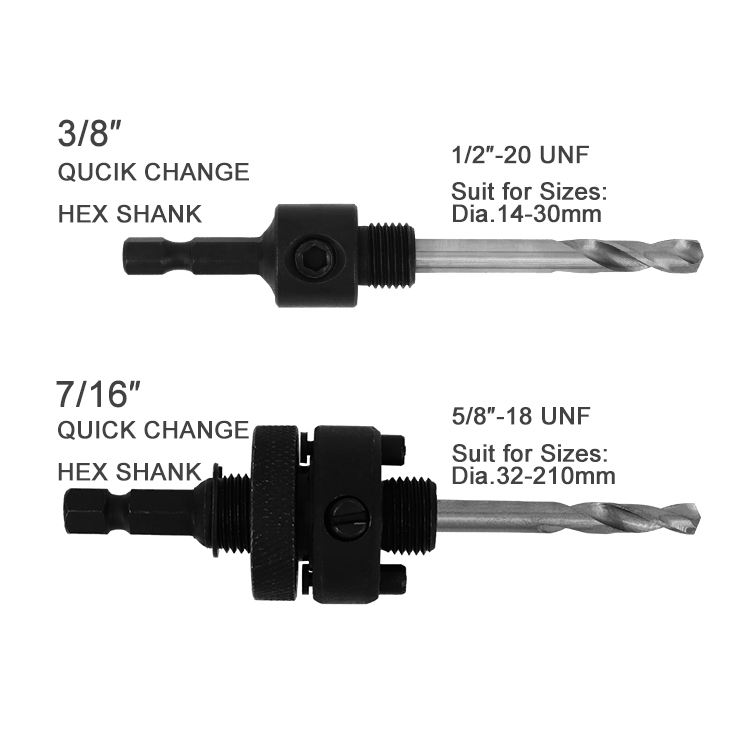 Fits Cz BI-Metal HSS Hole Saws Size 1-1/4 to 15 inch Outstanding Design and Performance Exclusively from Cz Garden Quick Change Speed Arbor Mandrel Rugged Steel Construction with 2 Locking Pins