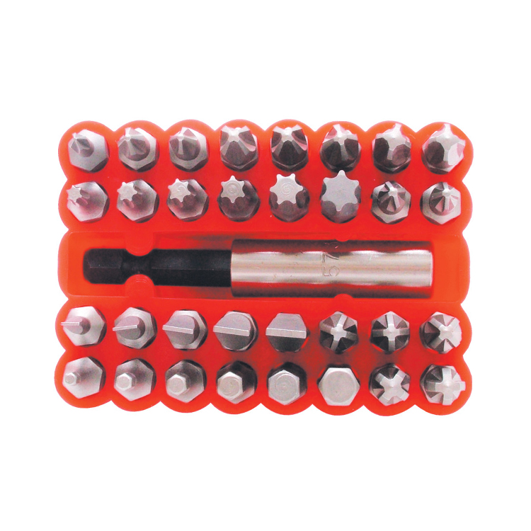 33Pcs 25mm 1/4 Inch Hex Shank Insert Screwdriver Bit Set in Plastic Box