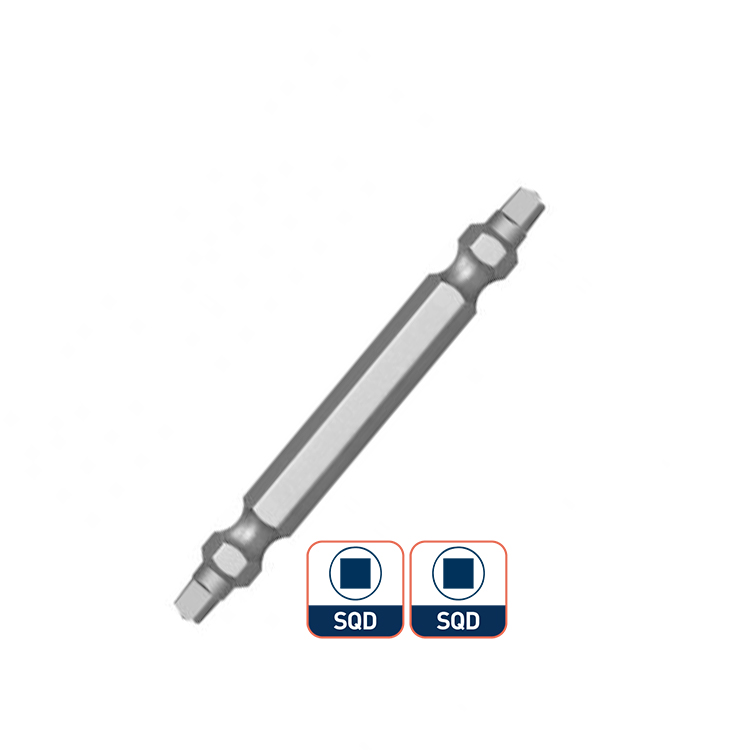 Double End 1/4 Inch Hex Shank Screwdriver Bit for Square Head